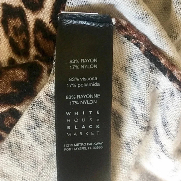 White House Black Market Crew Neck Leopard Sweater - Picture 4 of 5